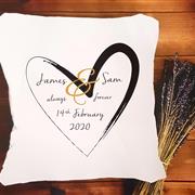 Always and Forever Personalised Heart Cushion 