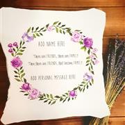 Friendship Floral Wreath Cushion 