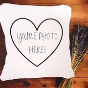 Personalised Heart Photo Cushion 