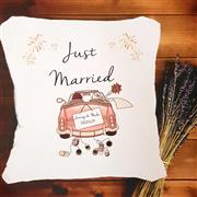 Just Married Car Design Cushion 