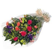Funeral Flowers in Cellophane